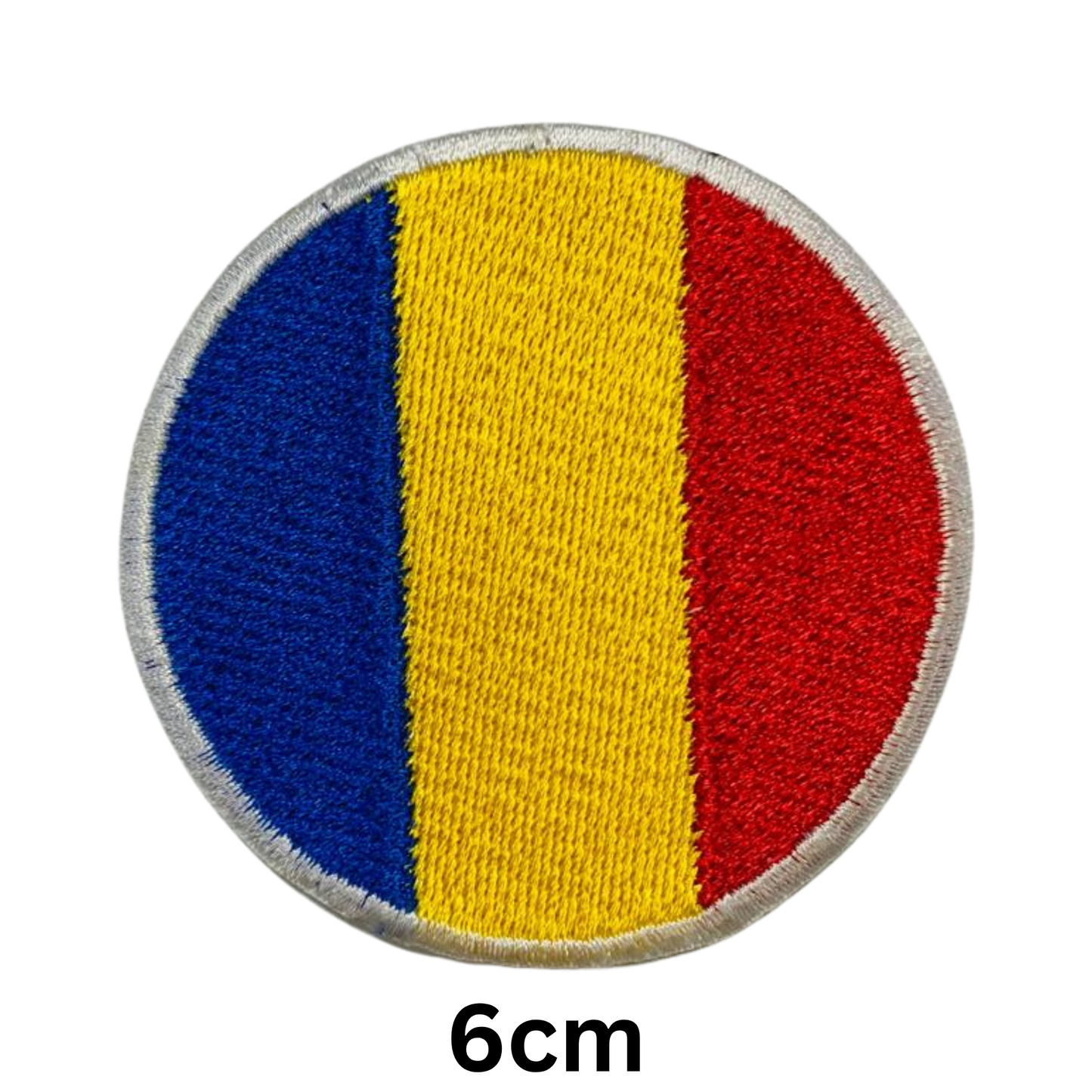 Round Flag Patch – 6cm Circular Embroidered Iron On / Sew On National Flag Badge | All Countries | Tactical Military Emblem for Hats, Jackets, Backpacks, Uniforms – Choose Your Country (K-S)