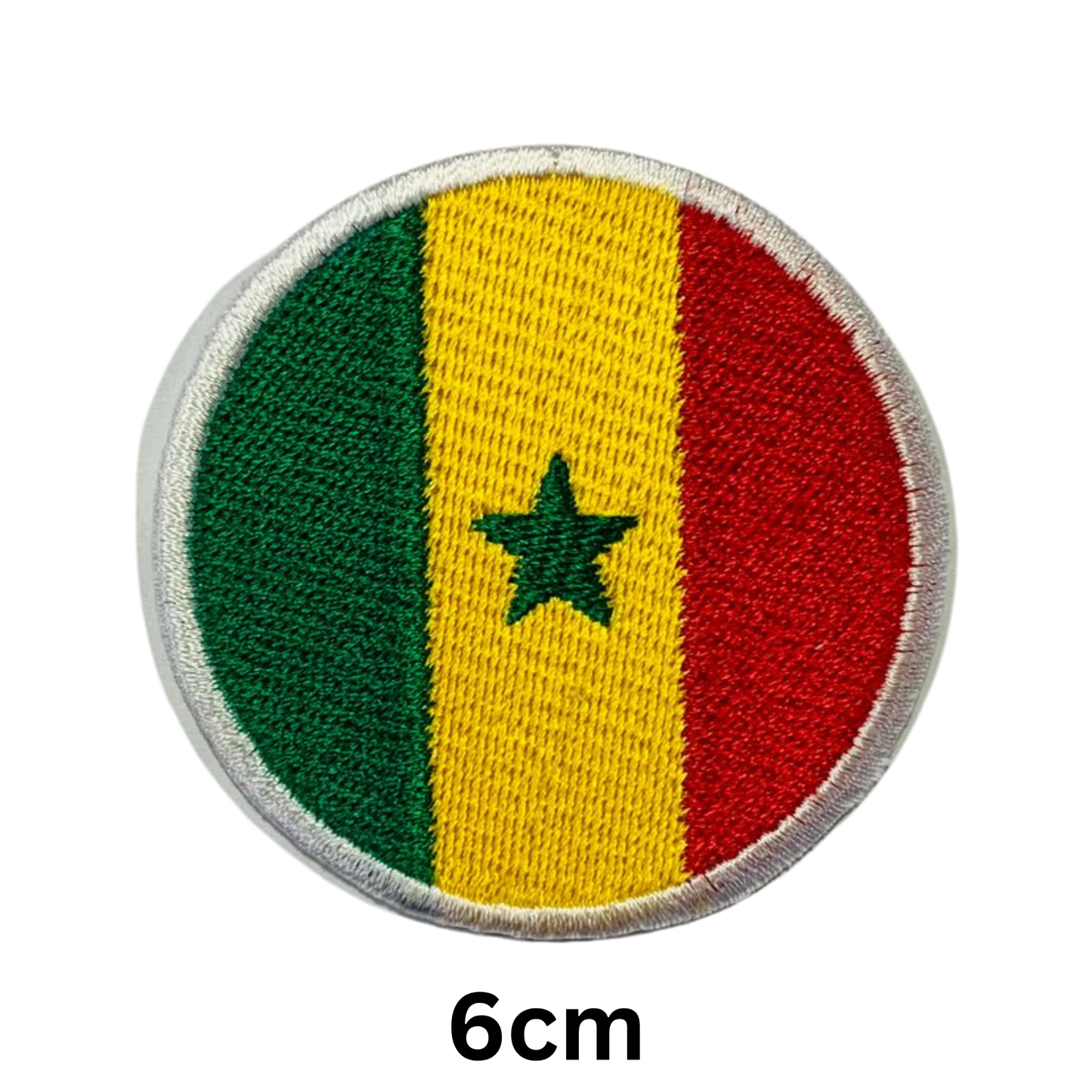 Round Flag Patch – 6cm Circular Embroidered Iron On / Sew On National Flag Badge | All Countries | Tactical Military Emblem for Hats, Jackets, Backpacks, Uniforms – Choose Your Country (K-S)