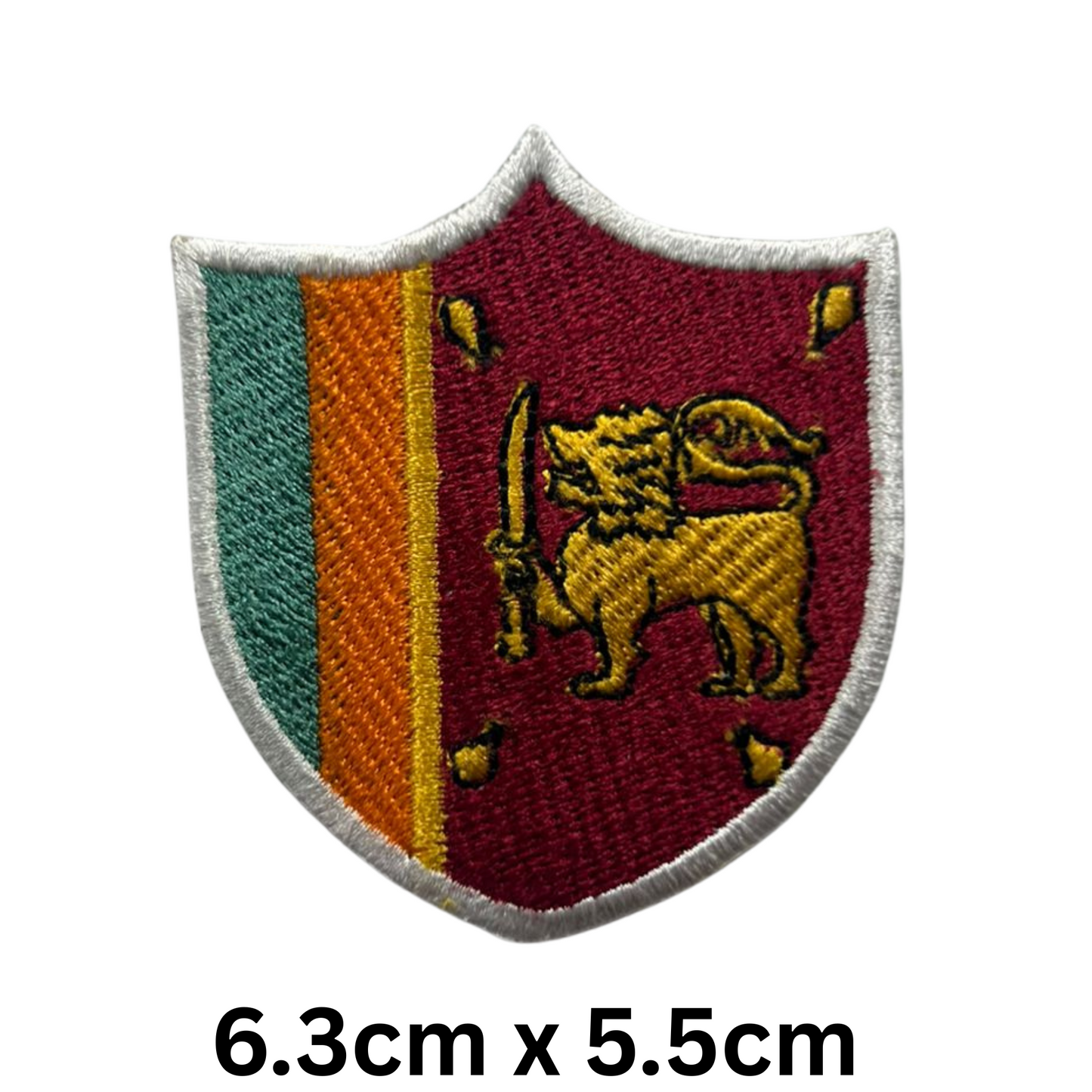Shield Flag Patch – Embroidered Iron On / Sew On Shield Shaped National Flag Badge | All Countries Available | Heraldic Crest Patch for Jacket, Backpack, Biker Vest, Uniform – Choose Your Country (K-S)