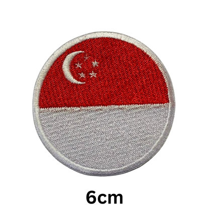 Round Flag Patch – 6cm Circular Embroidered Iron On / Sew On National Flag Badge | All Countries | Tactical Military Emblem for Hats, Jackets, Backpacks, Uniforms – Choose Your Country (K-S)