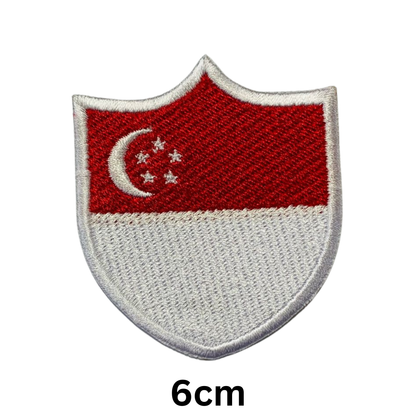 Shield Flag Patch – Embroidered Iron On / Sew On Shield Shaped National Flag Badge | All Countries Available | Heraldic Crest Patch for Jacket, Backpack, Biker Vest, Uniform – Choose Your Country (K-S)