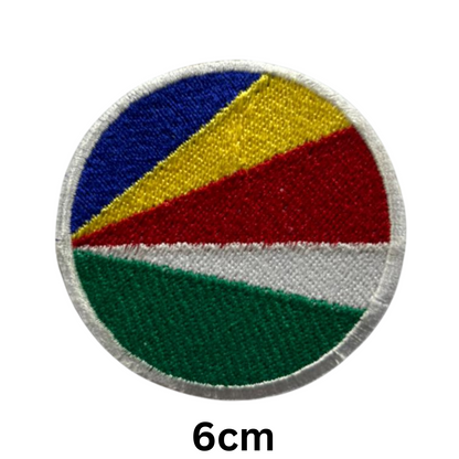 Round Flag Patch – 6cm Circular Embroidered Iron On / Sew On National Flag Badge | All Countries | Tactical Military Emblem for Hats, Jackets, Backpacks, Uniforms – Choose Your Country (K-S)