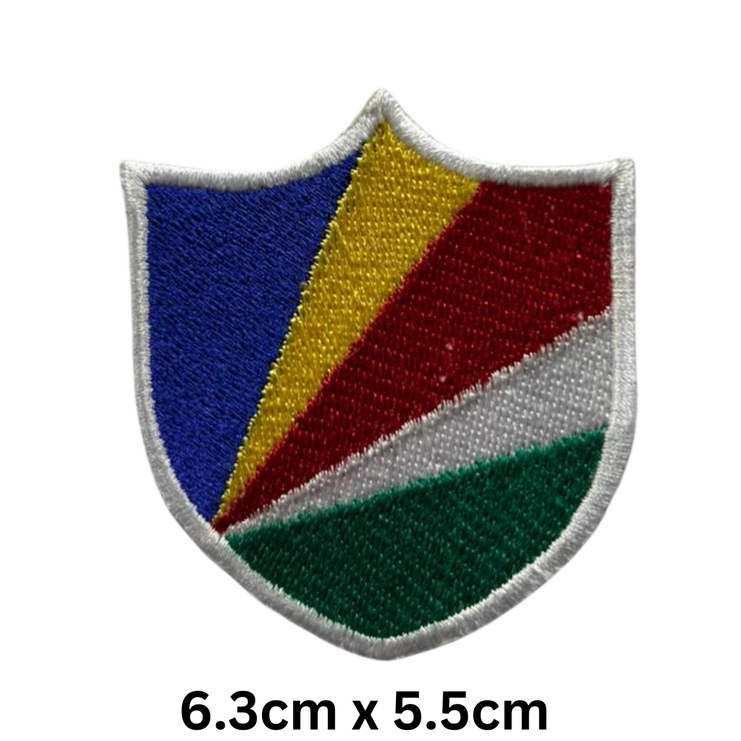 Shield Flag Patch – Embroidered Iron On / Sew On Shield Shaped National Flag Badge | All Countries Available | Heraldic Crest Patch for Jacket, Backpack, Biker Vest, Uniform – Choose Your Country (K-S)