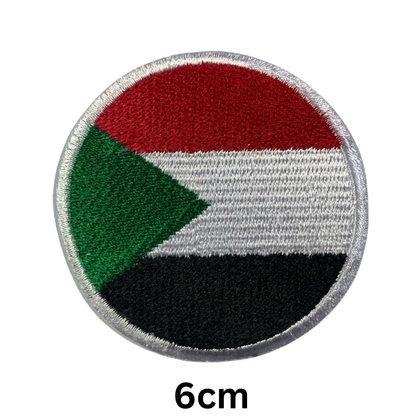 Round Flag Patch – 6cm Circular Embroidered Iron On / Sew On National Flag Badge | All Countries | Tactical Military Emblem for Hats, Jackets, Backpacks, Uniforms – Choose Your Country (K-S)