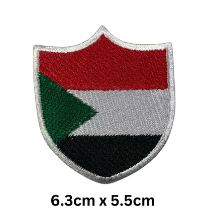 Shield Flag Patch – Embroidered Iron On / Sew On Shield Shaped National Flag Badge | All Countries Available | Heraldic Crest Patch for Jacket, Backpack, Biker Vest, Uniform – Choose Your Country (K-S)