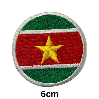 Round Flag Patch – 6cm Circular Embroidered Iron On / Sew On National Flag Badge | All Countries | Tactical Military Emblem for Hats, Jackets, Backpacks, Uniforms – Choose Your Country (K-S)