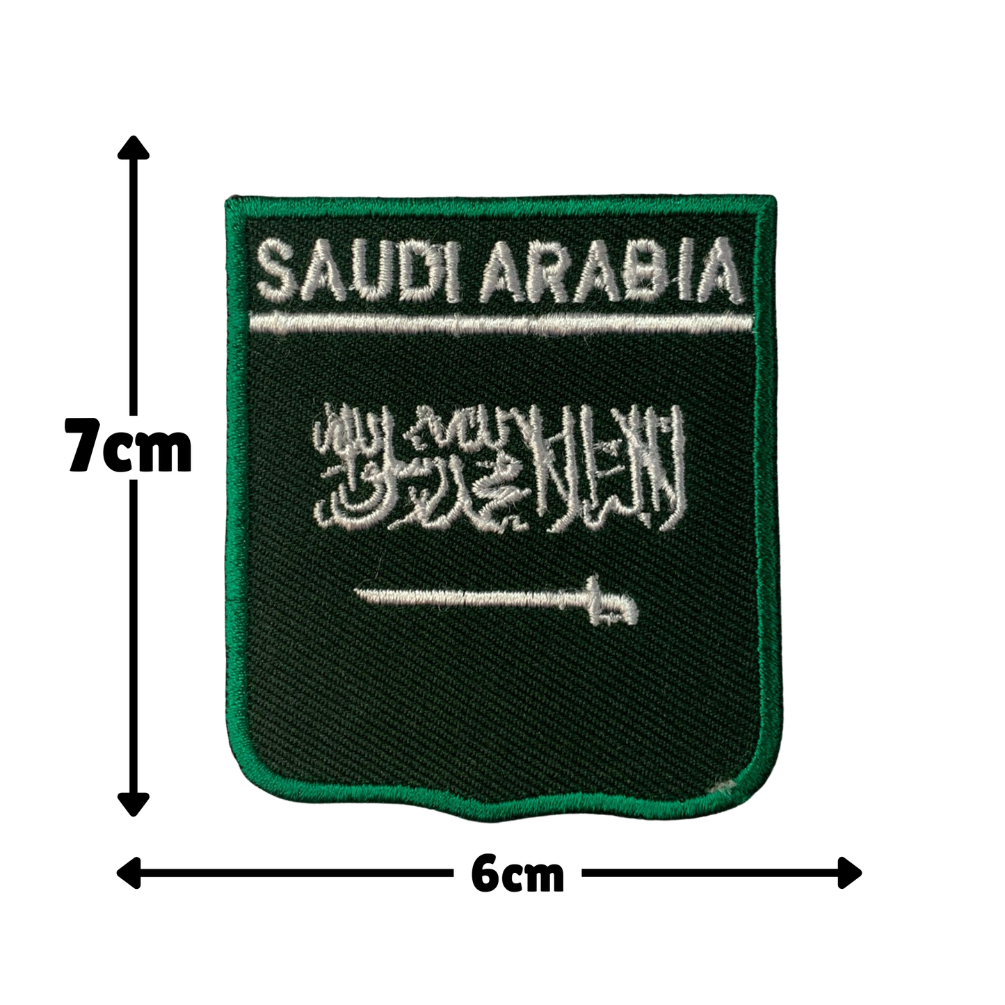 Shield Flag with Name Patch – Embroidered Iron On / Sew On Shield Shaped National Flag Badge with Country Name | All Countries | Badge for Jacket, Biker Vest, Backpack, Uniform (K-S)
