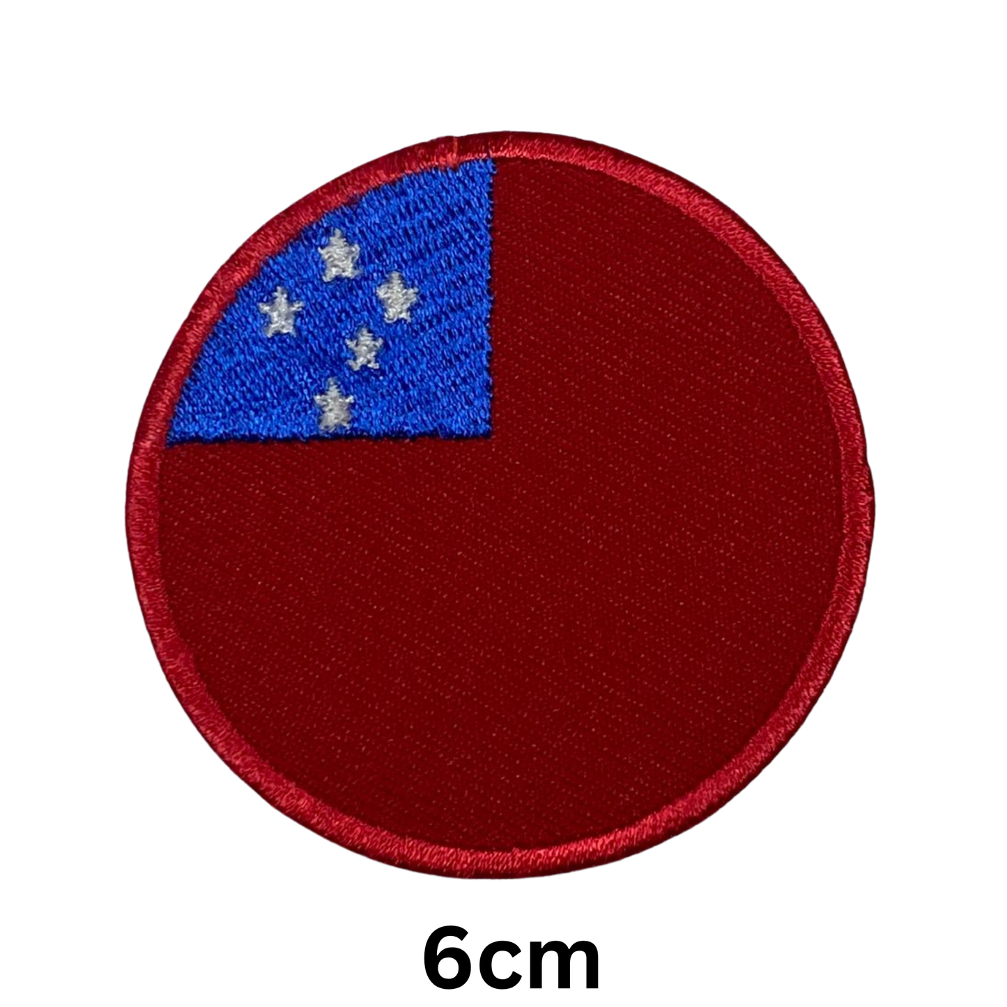 Round Flag Patch – 6cm Circular Embroidered Iron On / Sew On National Flag Badge | All Countries | Tactical Military Emblem for Hats, Jackets, Backpacks, Uniforms – Choose Your Country (K-S)