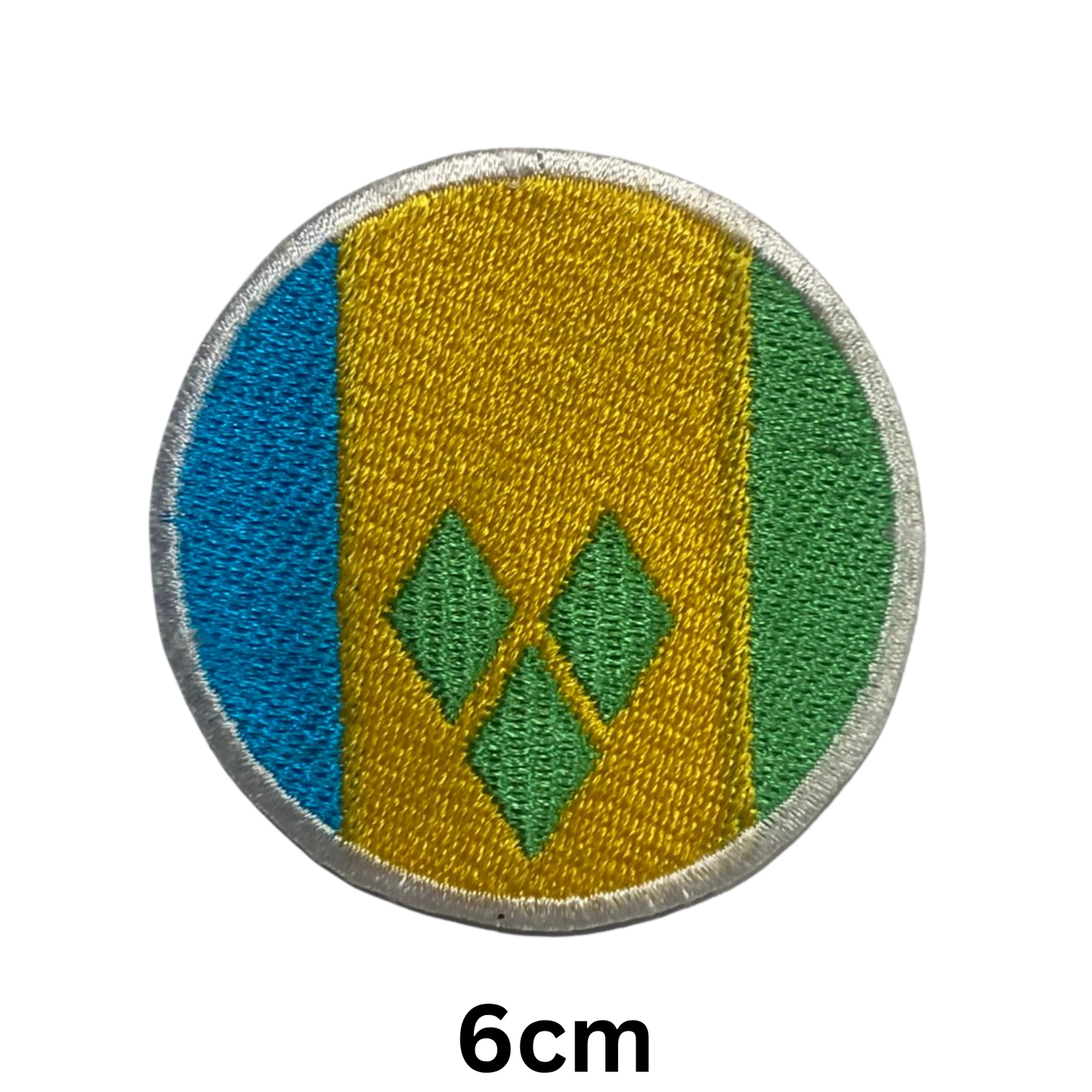 Round Flag Patch – 6cm Circular Embroidered Iron On / Sew On National Flag Badge | All Countries | Tactical Military Emblem for Hats, Jackets, Backpacks, Uniforms – Choose Your Country (K-S)