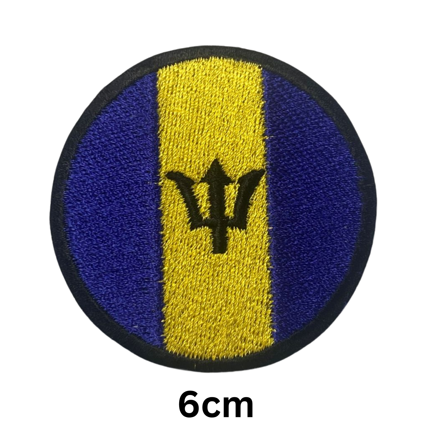 Round Flag Patch – 6cm Circular Embroidered Iron On / Sew On National Flag Badge | All Countries | Tactical Military Emblem for Hats, Jackets, Backpacks, Uniforms – Choose Your Country (A-J)
