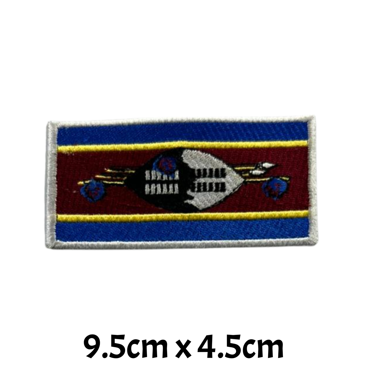 All Country Flag Patches (9.5 × 4.5 cm), Embroidered Iron-On/Sew-On National Flag Badges for Jacket, Backpack, Hat, Bags and DIY Craft (A-J)