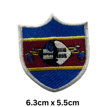 Shield Flag Patch – Embroidered Iron On / Sew On Shield Shaped National Flag Badge | All Countries Available | Heraldic Crest Patch for Jacket, Backpack, Biker Vest, Uniform – Choose Your Country (A-J)