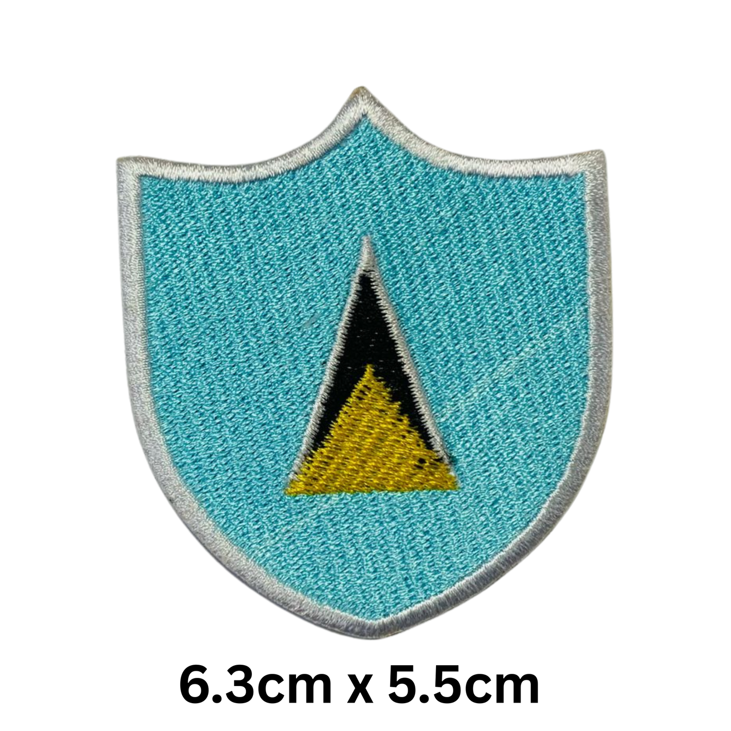 Shield Flag Patch – Embroidered Iron On / Sew On Shield Shaped National Flag Badge | All Countries Available | Heraldic Crest Patch for Jacket, Backpack, Biker Vest, Uniform – Choose Your Country (K-S)