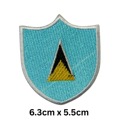 Shield Flag Patch – Embroidered Iron On / Sew On Shield Shaped National Flag Badge | All Countries Available | Heraldic Crest Patch for Jacket, Backpack, Biker Vest, Uniform – Choose Your Country (K-S)