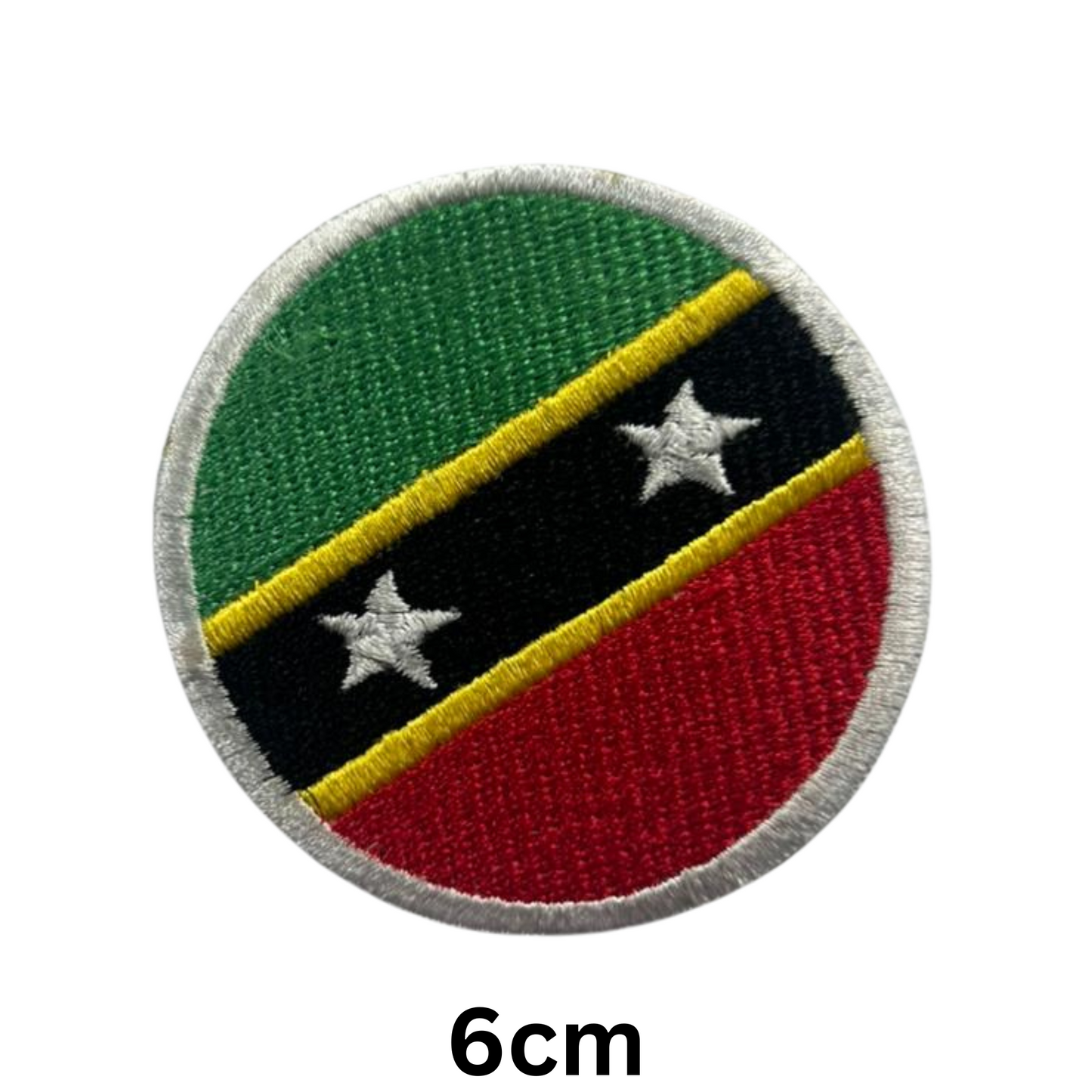 Round Flag Patch – 6cm Circular Embroidered Iron On / Sew On National Flag Badge | All Countries | Tactical Military Emblem for Hats, Jackets, Backpacks, Uniforms – Choose Your Country (K-S)