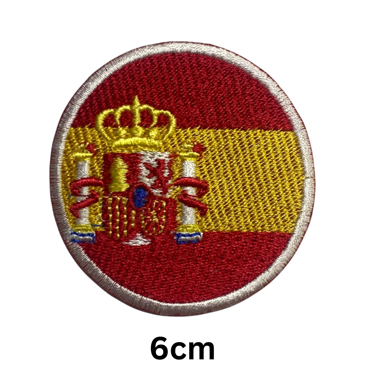 Round Flag Patch – 6cm Circular Embroidered Iron On / Sew On National Flag Badge | All Countries | Tactical Military Emblem for Hats, Jackets, Backpacks, Uniforms – Choose Your Country (K-S)