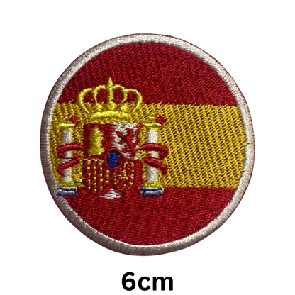 Round Flag Patch – 6cm Circular Embroidered Iron On / Sew On National Flag Badge | All Countries | Tactical Military Emblem for Hats, Jackets, Backpacks, Uniforms – Choose Your Country (K-S)