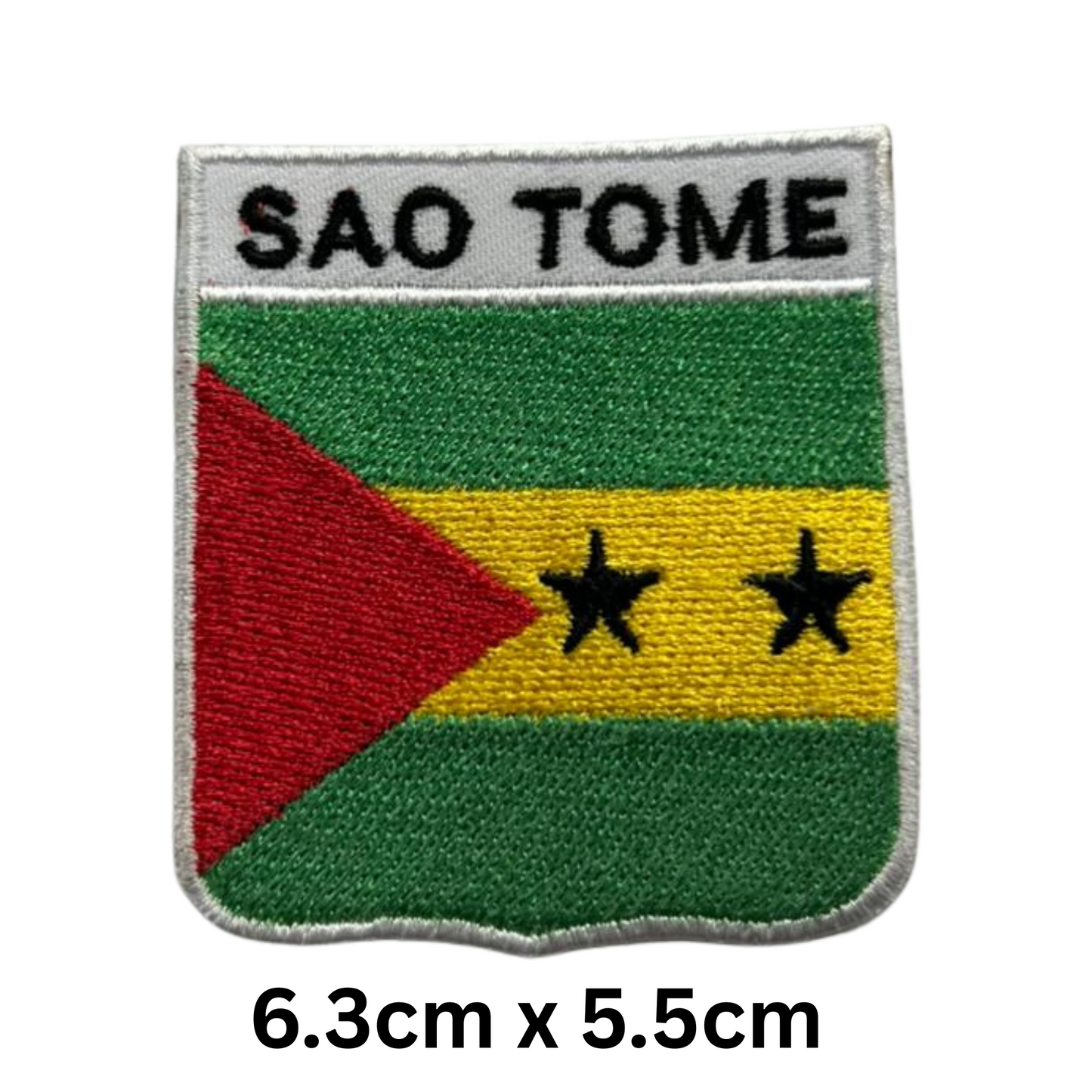Shield Flag with Name Patch – Embroidered Iron On / Sew On Shield Shaped National Flag Badge with Country Name | All Countries | Badge for Jacket, Biker Vest, Backpack, Uniform (K-S)