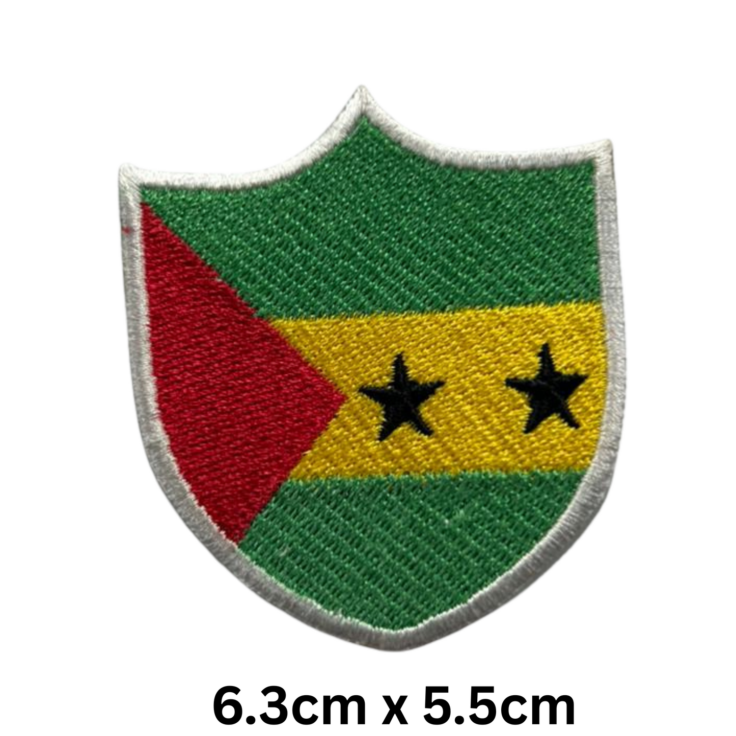 Shield Flag Patch – Embroidered Iron On / Sew On Shield Shaped National Flag Badge | All Countries Available | Heraldic Crest Patch for Jacket, Backpack, Biker Vest, Uniform – Choose Your Country (K-S)