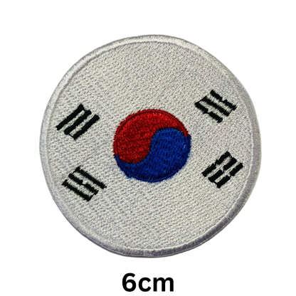 Round Flag Patch – 6cm Circular Embroidered Iron On / Sew On National Flag Badge | All Countries | Tactical Military Emblem for Hats, Jackets, Backpacks, Uniforms – Choose Your Country (K-S)