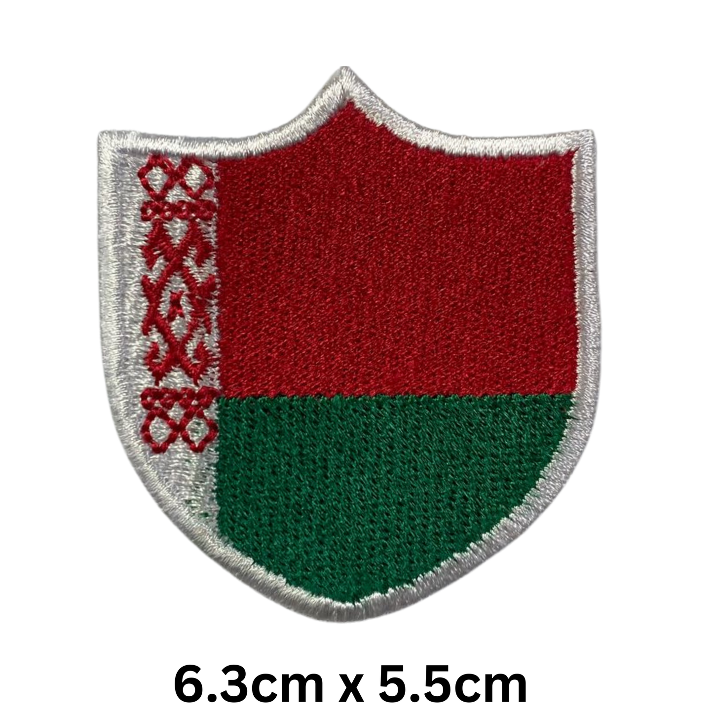 Shield Flag Patch – Embroidered Iron On / Sew On Shield Shaped National Flag Badge | All Countries Available | Heraldic Crest Patch for Jacket, Backpack, Biker Vest, Uniform – Choose Your Country (A-J)