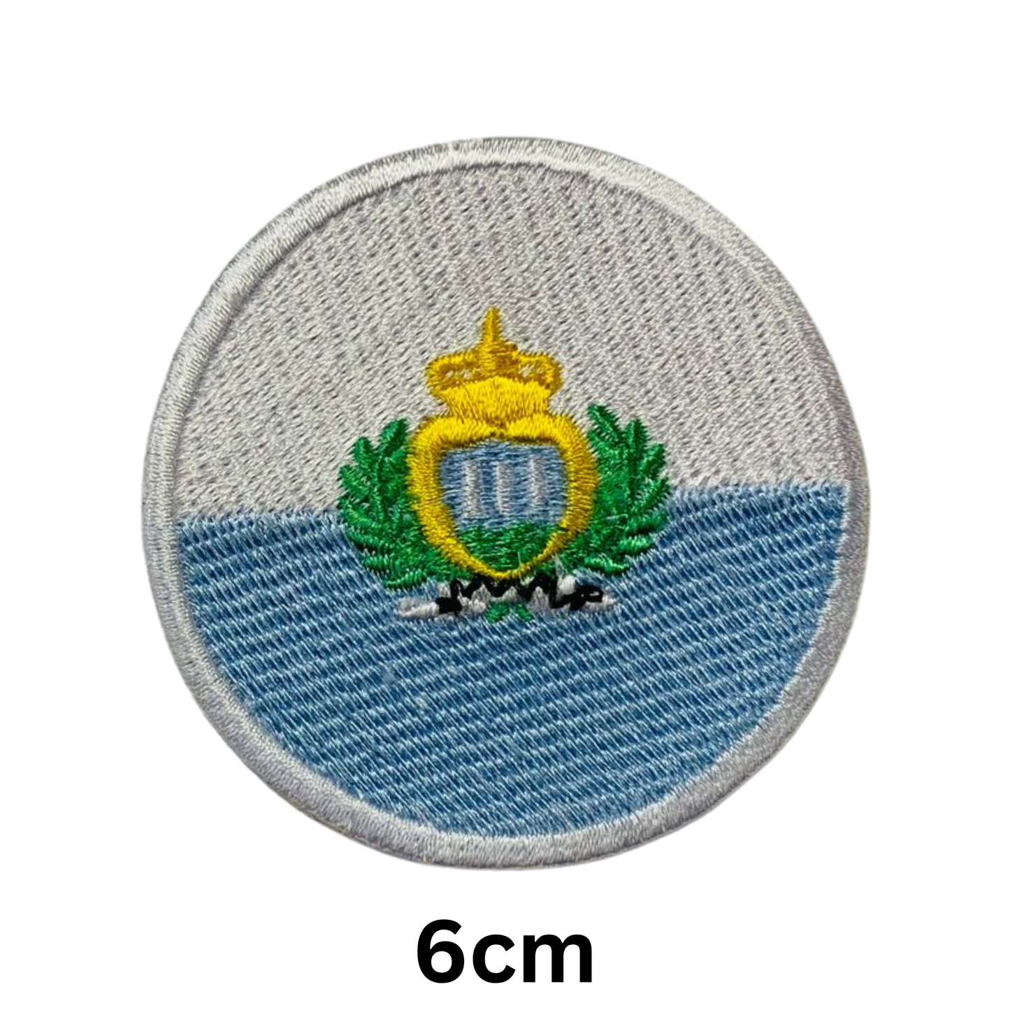 Round Flag Patch – 6cm Circular Embroidered Iron On / Sew On National Flag Badge | All Countries | Tactical Military Emblem for Hats, Jackets, Backpacks, Uniforms – Choose Your Country (K-S)