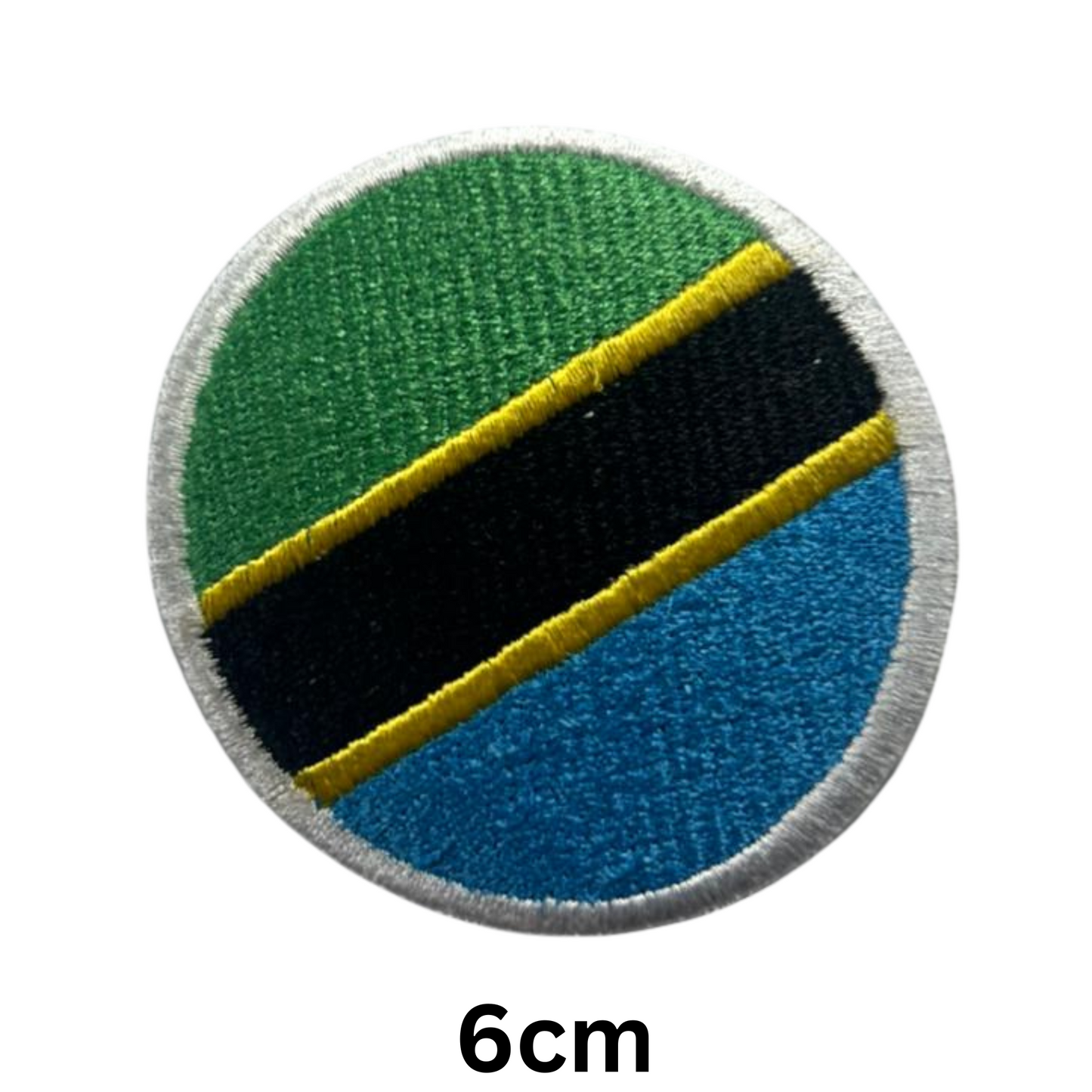 Round Flag Patch – 6cm Circular Embroidered Iron On / Sew On National Flag Badge | All Countries | Tactical Military Emblem for Hats, Jackets, Backpacks, Uniforms – Choose Your Country (T-Z)
