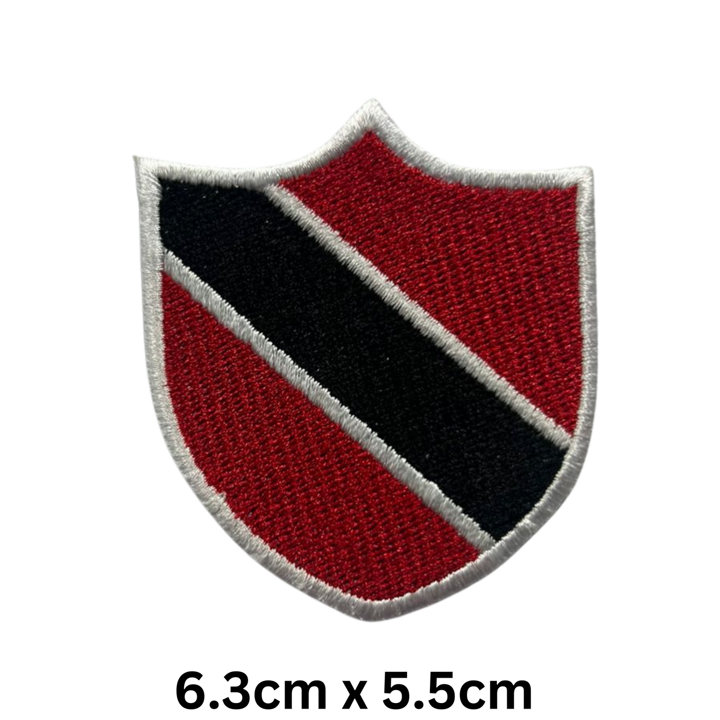 Shield Flag Patch – Embroidered Iron On / Sew On Shield Shaped National Flag Badge | All Countries Available | Heraldic Crest Patch for Jacket, Backpack, Biker Vest, Uniform – Choose Your Country (T-Z)