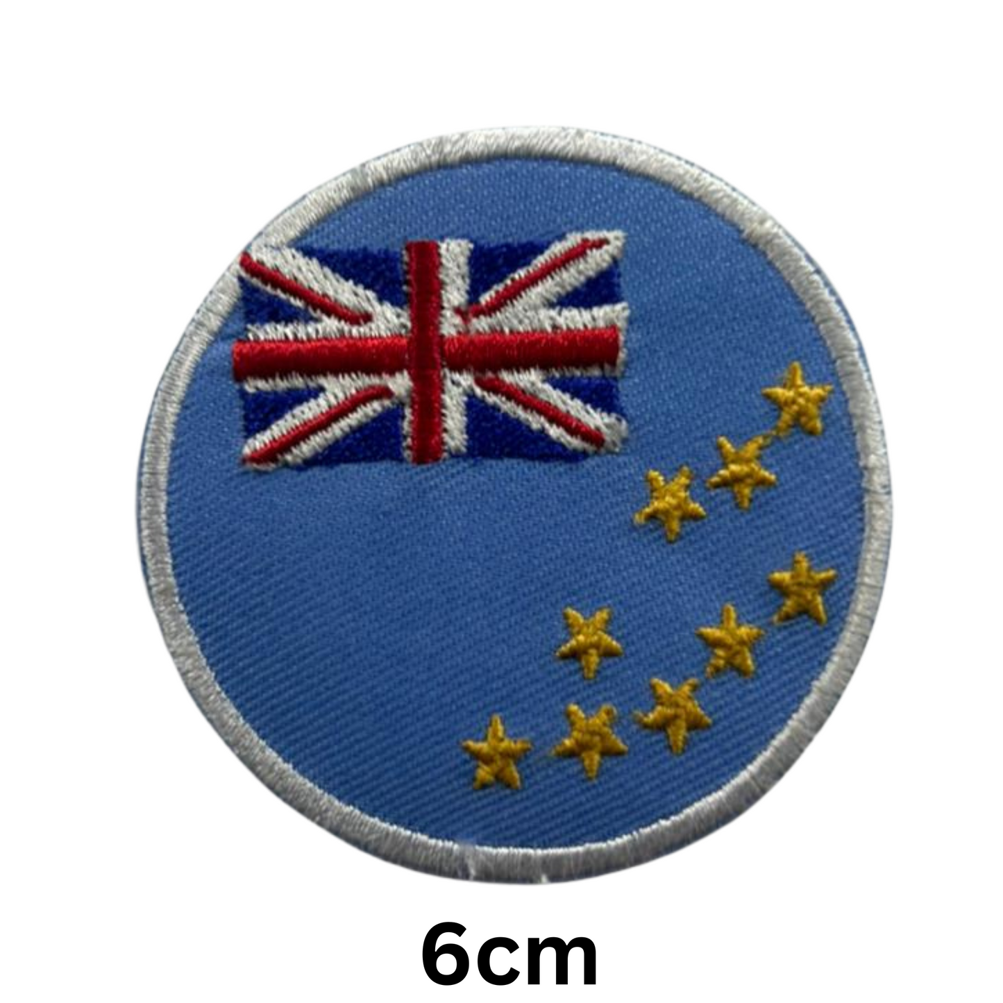 Round Flag Patch – 6cm Circular Embroidered Iron On / Sew On National Flag Badge | All Countries | Tactical Military Emblem for Hats, Jackets, Backpacks, Uniforms – Choose Your Country (T-Z)