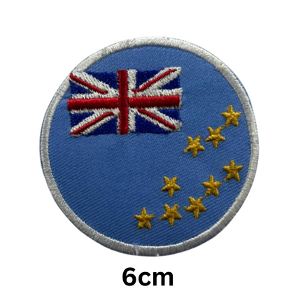 Round Flag Patch – 6cm Circular Embroidered Iron On / Sew On National Flag Badge | All Countries | Tactical Military Emblem for Hats, Jackets, Backpacks, Uniforms – Choose Your Country (T-Z)