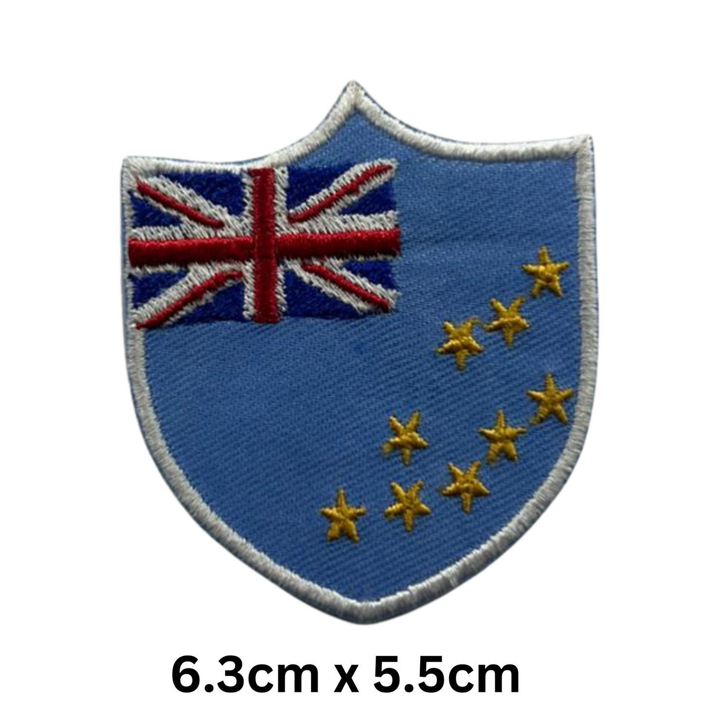 Shield Flag Patch – Embroidered Iron On / Sew On Shield Shaped National Flag Badge | All Countries Available | Heraldic Crest Patch for Jacket, Backpack, Biker Vest, Uniform – Choose Your Country (T-Z)