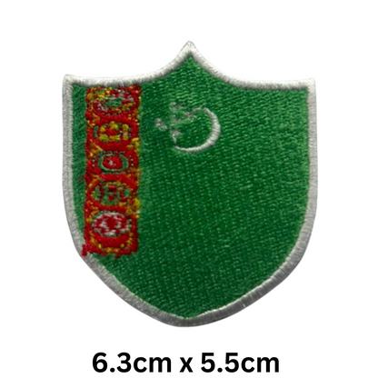 Shield Flag Patch – Embroidered Iron On / Sew On Shield Shaped National Flag Badge | All Countries Available | Heraldic Crest Patch for Jacket, Backpack, Biker Vest, Uniform – Choose Your Country (T-Z)