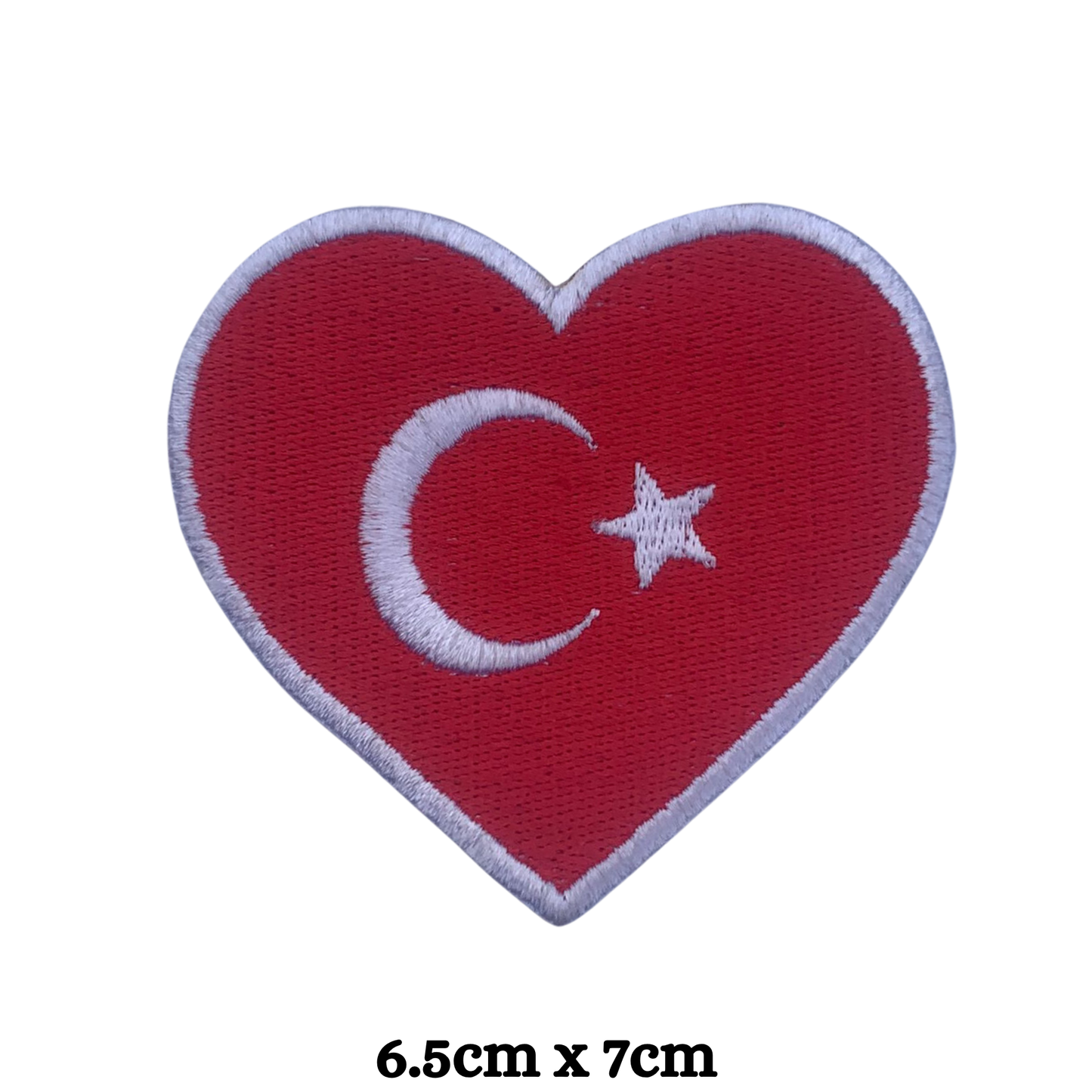 Country Heart Flag Patch – Embroidered Iron On / Sew On Heart Shaped National Flag Badge | All Countries Available | Jackets, Bags, Hats – Gift for Heritage, Travel & Flag Lovers (T-Z)