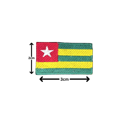 All Country Flag Patches (3 × 2 cm), Embroidered Iron-On/Sew On National Flags, Badge Traveler Gift Patch for Jacket, Backpack, Hat DIY Craft (T-Z)