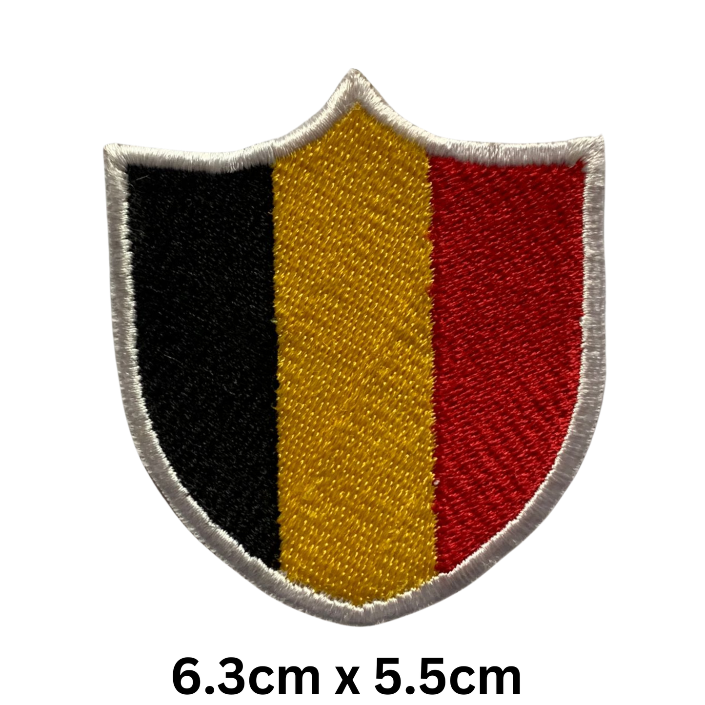 Shield Flag Patch – Embroidered Iron On / Sew On Shield Shaped National Flag Badge | All Countries Available | Heraldic Crest Patch for Jacket, Backpack, Biker Vest, Uniform – Choose Your Country (A-J)