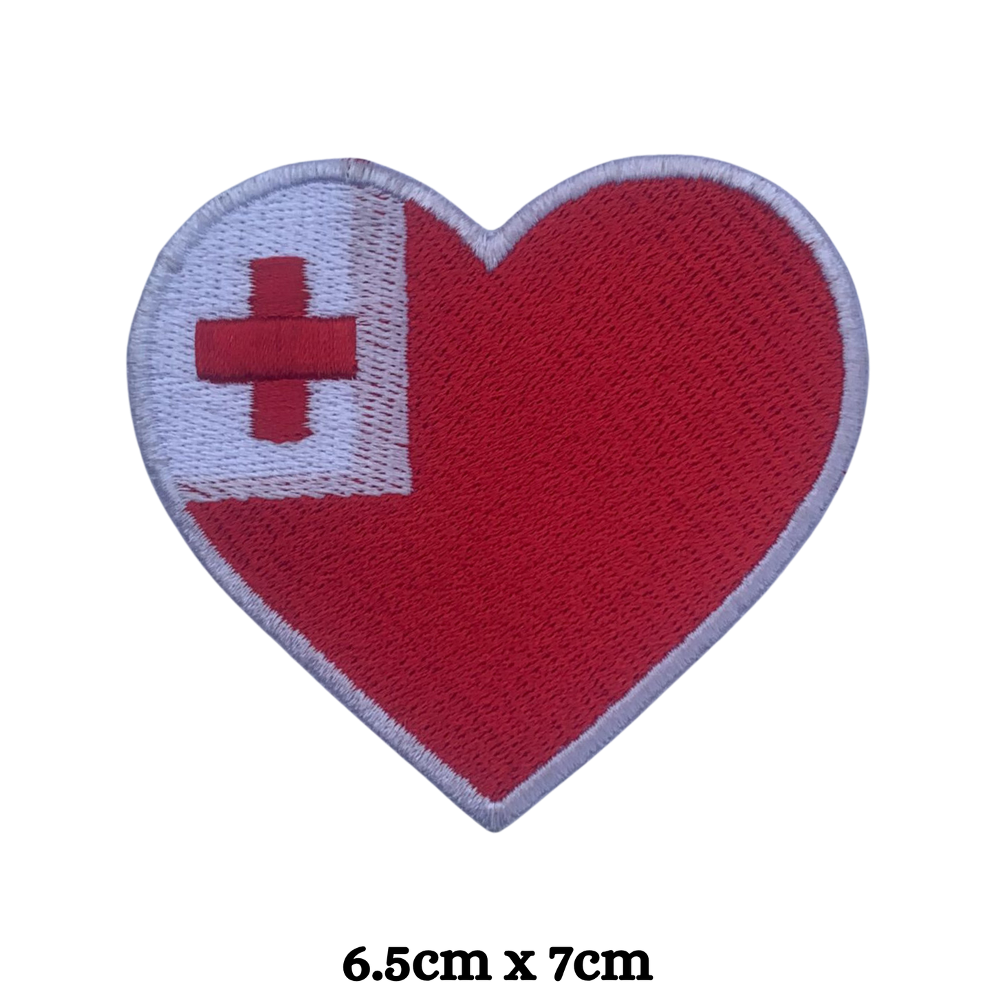 Country Heart Flag Patch – Embroidered Iron On / Sew On Heart Shaped National Flag Badge | All Countries Available | Jackets, Bags, Hats – Gift for Heritage, Travel & Flag Lovers (T-Z)