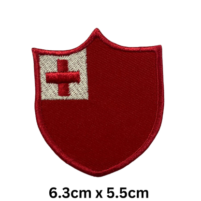 Shield Flag Patch – Embroidered Iron On / Sew On Shield Shaped National Flag Badge | All Countries Available | Heraldic Crest Patch for Jacket, Backpack, Biker Vest, Uniform – Choose Your Country (T-Z)