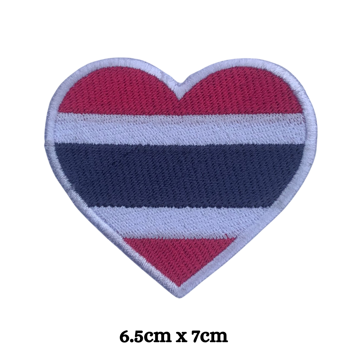 Country Heart Flag Patch – Embroidered Iron On / Sew On Heart Shaped National Flag Badge | All Countries Available | Jackets, Bags, Hats – Gift for Heritage, Travel & Flag Lovers (T-Z)