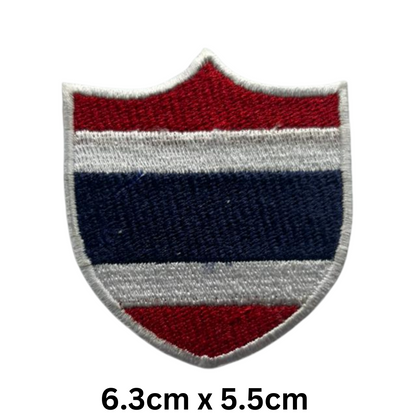 Shield Flag Patch – Embroidered Iron On / Sew On Shield Shaped National Flag Badge | All Countries Available | Heraldic Crest Patch for Jacket, Backpack, Biker Vest, Uniform – Choose Your Country (T-Z)