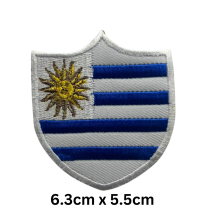 Shield Flag Patch – Embroidered Iron On / Sew On Shield Shaped National Flag Badge | All Countries Available | Heraldic Crest Patch for Jacket, Backpack, Biker Vest, Uniform – Choose Your Country (T-Z)