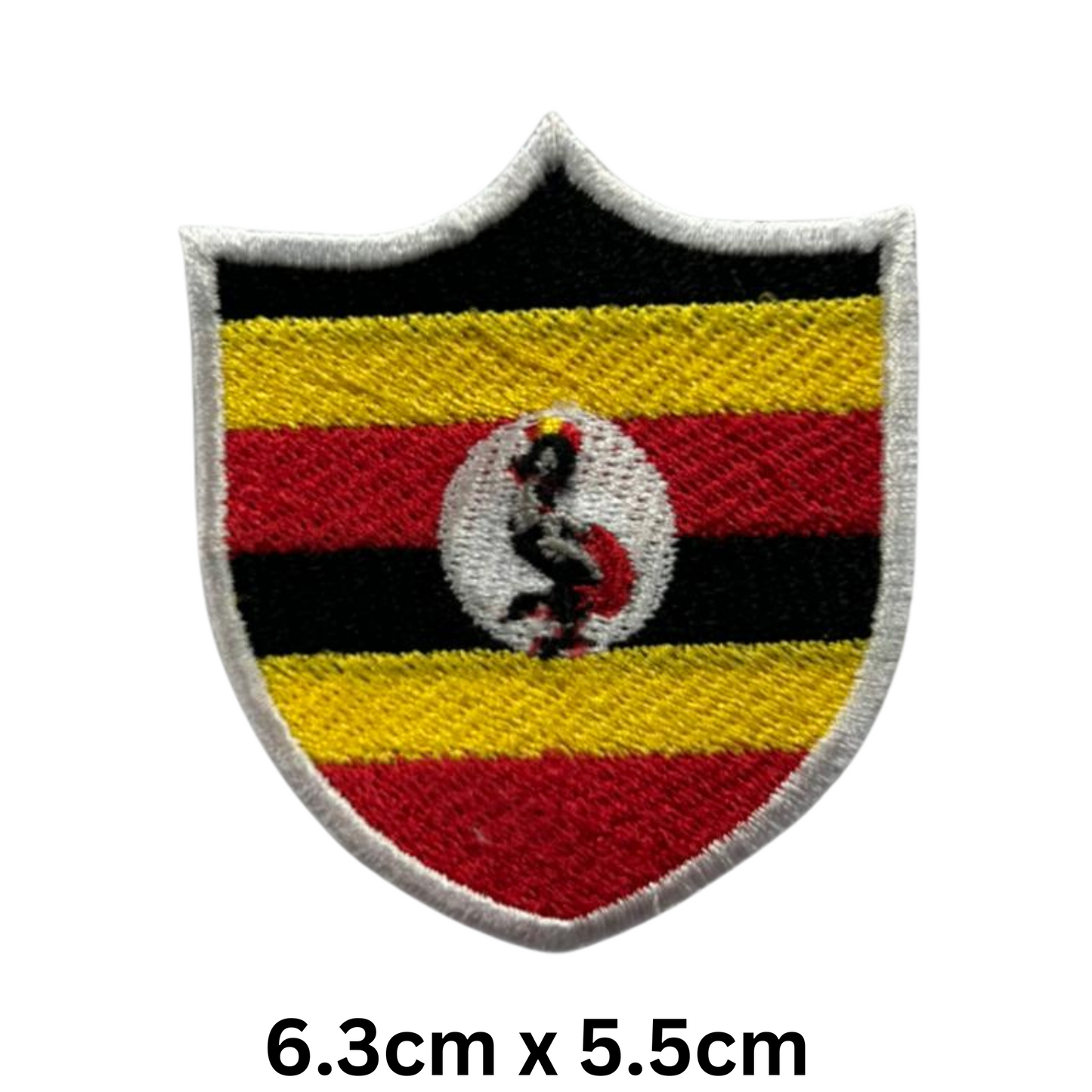 Shield Flag Patch – Embroidered Iron On / Sew On Shield Shaped National Flag Badge | All Countries Available | Heraldic Crest Patch for Jacket, Backpack, Biker Vest, Uniform – Choose Your Country (T-Z)