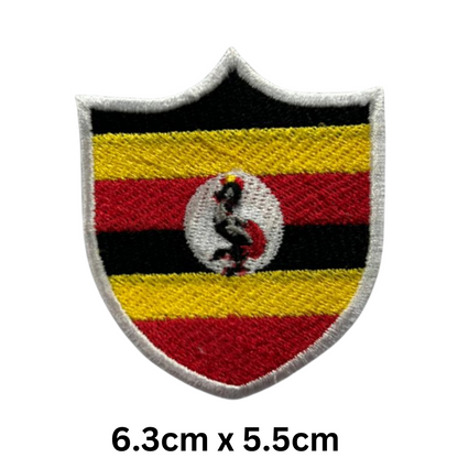 Shield Flag Patch – Embroidered Iron On / Sew On Shield Shaped National Flag Badge | All Countries Available | Heraldic Crest Patch for Jacket, Backpack, Biker Vest, Uniform – Choose Your Country (T-Z)