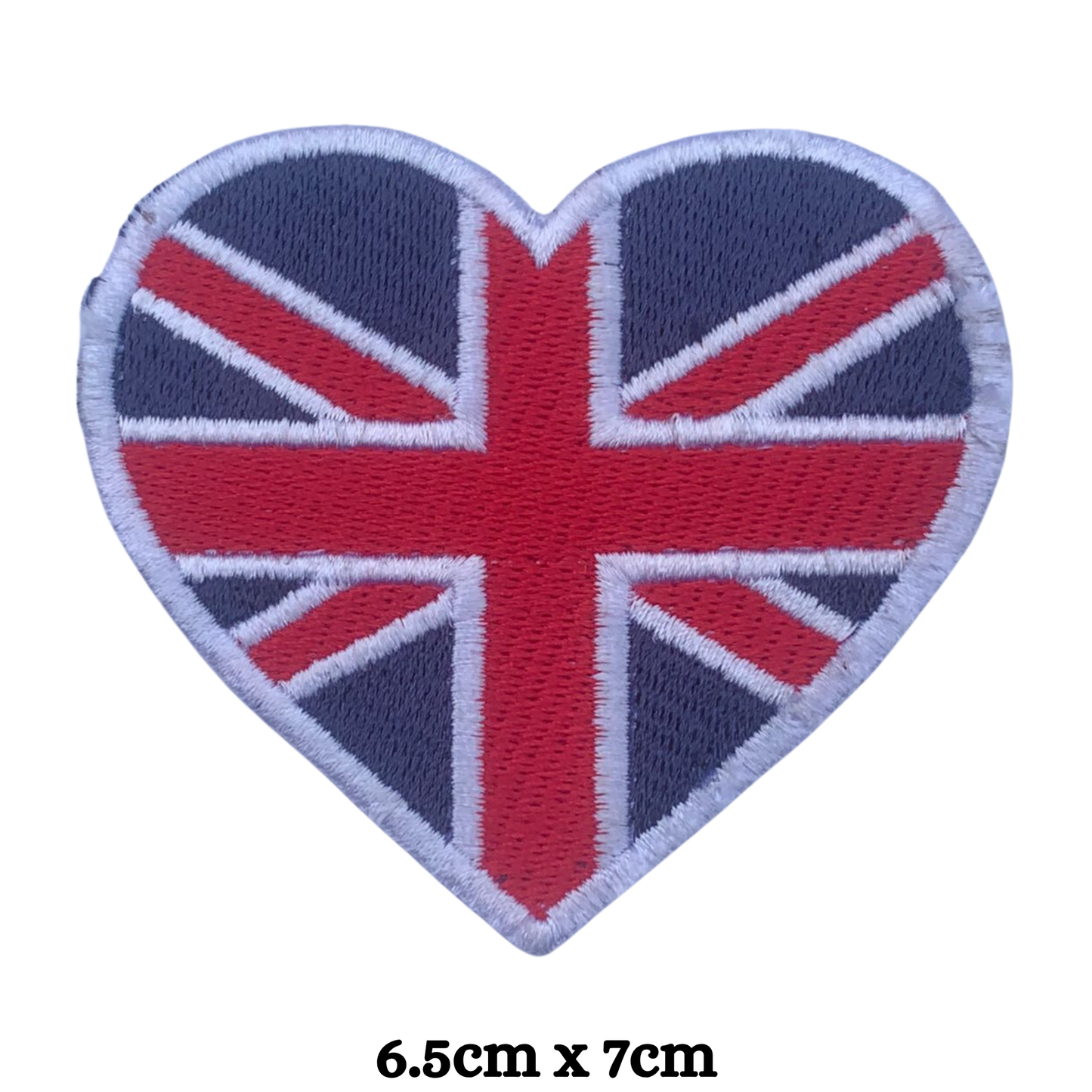 Country Heart Flag Patch – Embroidered Iron On / Sew On Heart Shaped National Flag Badge | All Countries Available | Jackets, Bags, Hats – Gift for Heritage, Travel & Flag Lovers (T-Z)