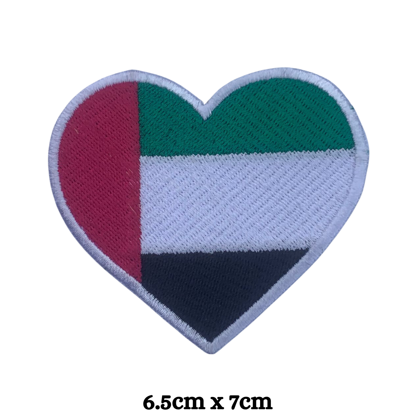 Country Heart Flag Patch – Embroidered Iron On / Sew On Heart Shaped National Flag Badge | All Countries Available | Jackets, Bags, Hats – Gift for Heritage, Travel & Flag Lovers (T-Z)