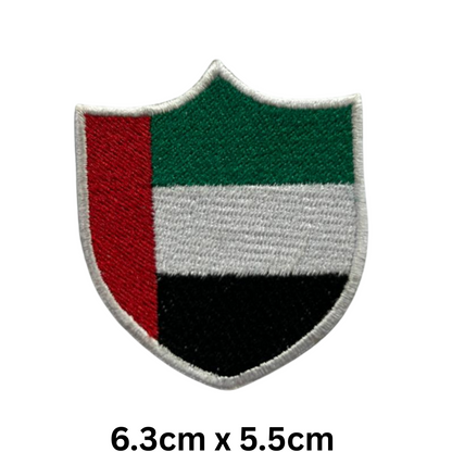 Shield Flag Patch – Embroidered Iron On / Sew On Shield Shaped National Flag Badge | All Countries Available | Heraldic Crest Patch for Jacket, Backpack, Biker Vest, Uniform – Choose Your Country (T-Z)