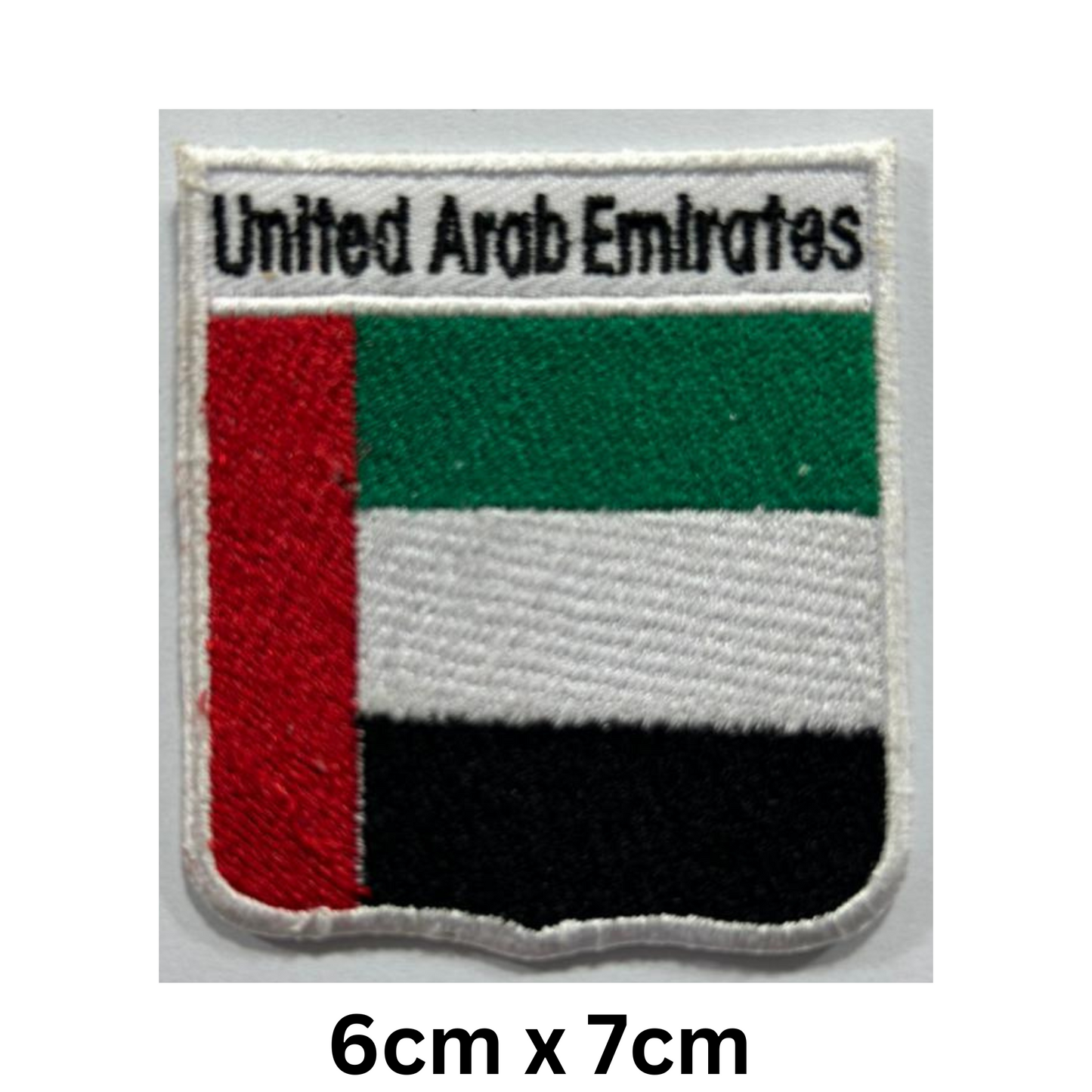 Shield Flag with Name Patch – Embroidered Iron On / Sew On Shield Shaped National Flag Badge with Country Name | All Countries | Badge for Jacket, Biker Vest, Backpack, Uniform (T-Z)