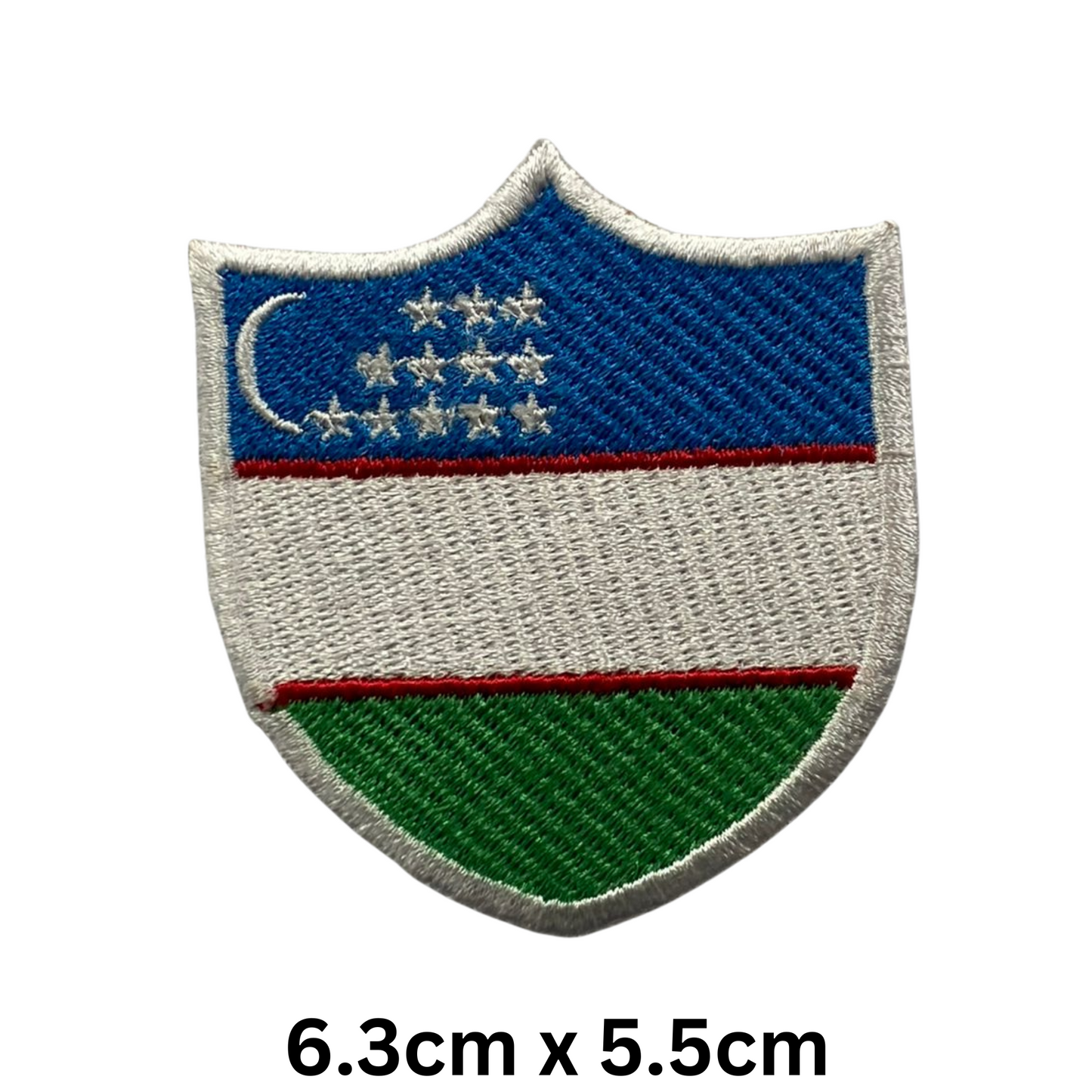 Shield Flag Patch – Embroidered Iron On / Sew On Shield Shaped National Flag Badge | All Countries Available | Heraldic Crest Patch for Jacket, Backpack, Biker Vest, Uniform – Choose Your Country (T-Z)