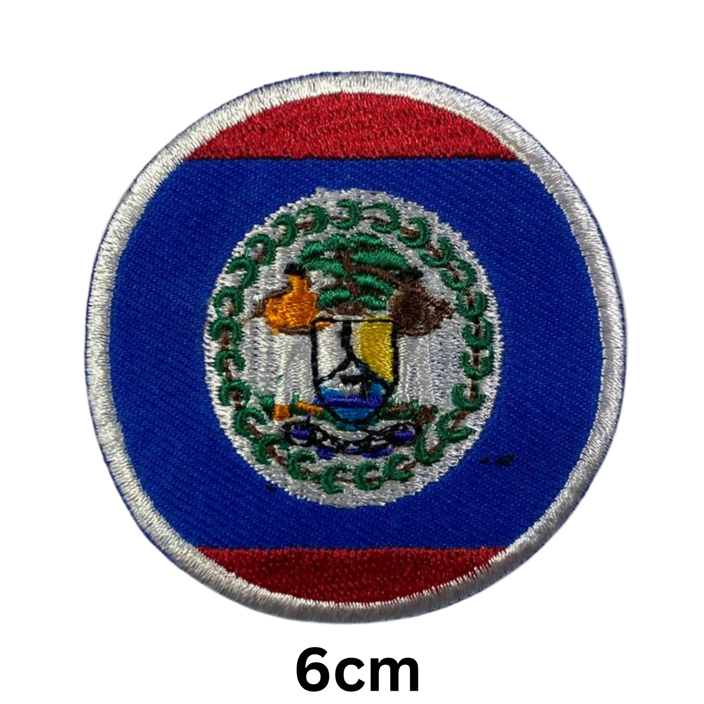 Round Flag Patch – 6cm Circular Embroidered Iron On / Sew On National Flag Badge | All Countries | Tactical Military Emblem for Hats, Jackets, Backpacks, Uniforms – Choose Your Country (A-J)