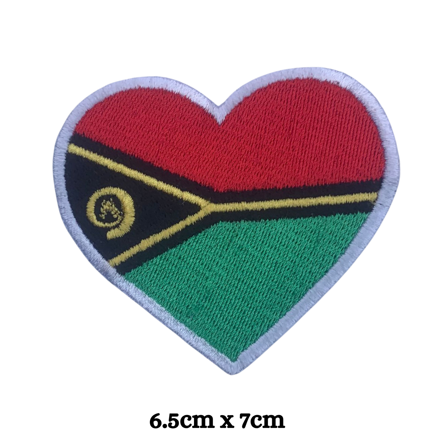 Country Heart Flag Patch – Embroidered Iron On / Sew On Heart Shaped National Flag Badge | All Countries Available | Jackets, Bags, Hats – Gift for Heritage, Travel & Flag Lovers (T-Z)
