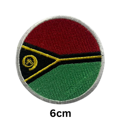 Round Flag Patch – 6cm Circular Embroidered Iron On / Sew On National Flag Badge | All Countries | Tactical Military Emblem for Hats, Jackets, Backpacks, Uniforms – Choose Your Country (T-Z)
